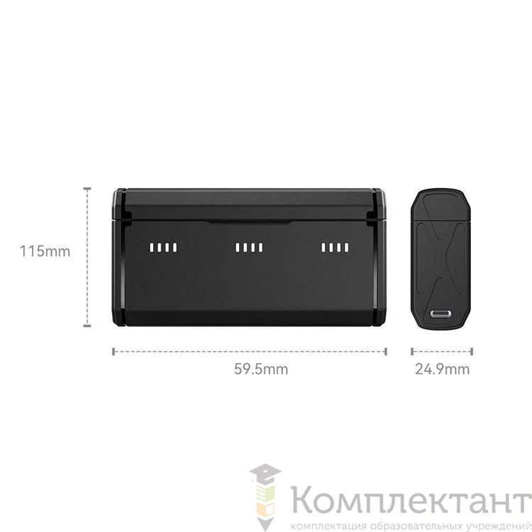 Зарядное устройство Telesin для 3х АКБ и 2х карт памяти для GoPro Hero 12/11/10/9